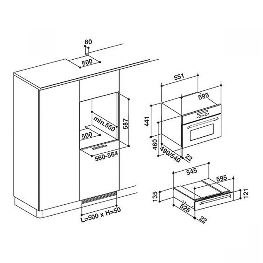 Cabinete de calefacción 20 L Acero Inoxidable 240W Whirlpool WD 142/IXL - Imagen 2